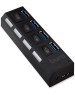 HAMA Buro BU-HUB4-U3.0-L Разветвитель USB 3.0 4порт. черный (389737)