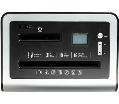 шредеры DELI Уничтожитель бумаг E9917-EU, с автоподачей, P-4, 4х40 мм, 16 лист. одновременно, 31л