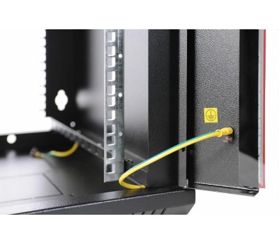 Электроника / Телекоммуникационные шкафы ЦМО Шкаф коммутационный ШРН-Эконом ШРН-Э-15.650-9005 настенный, стеклянная передняя дверь, 15U, 600x650 мм