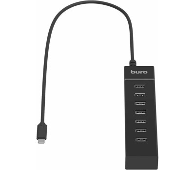 BURO Хаб (разветвитель) BPH-C-P107, черный [bu-usbc-hub-7u2]