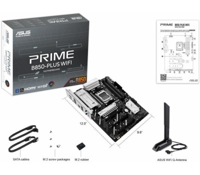 Материнская плата ASUS Материнская плата PRIME B850-PLUS WIFI, Socket AM5, AMD B850, ATX, Ret