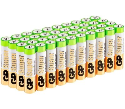 GP Алкалиновые батарейки Super Alkaline 15А АA - 40 шт. в пленке