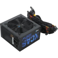 Блок питания AEROCOOL KCAS PLUS 500, 500Вт, 120мм, черный, retail kcas-500 plus