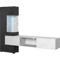 Гостиная НК-МЕБЕЛЬ POINT ТИП-70 гостиная Белый/Чёрный глянец 71774993 (2 кор.)