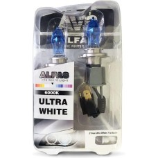 Лампа галогенная AVS ALFAS Pure-White 6000К H4 12V 75/85W, комплект 2+2 (W5W) шт