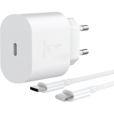 СЗУ AKSBERRY (6900342130011) T25 25W PD + кабель Lightning, белый