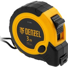 Рулетка DENZEL Рулетка 3м х 13мм, двухкомп. корпус, кнопка-пауза 31540