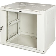 LANMASTER Шкаф коммутационный TWT-CBWPG-12U-6X6-GY настенный, стеклянная передняя дверь, 12U, 600x600 мм