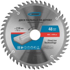 GROSS Пильный диск по дереву 210 x 32/30 x 48Т 73328