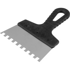 СИБРТЕХ Шпатель из нержавеющей стали, 150 мм, зуб 8 х 8 мм, пластмассовая ручка 85471