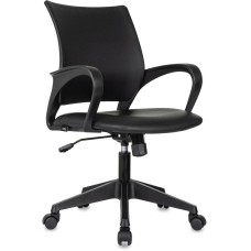 БЮРОКРАТ Кресло CH-695N, экокожа, до 150кг, черный