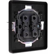 KRANZ Выключатель ROUND 2 кл перекрестный (переключатель) 10А с/у оникс