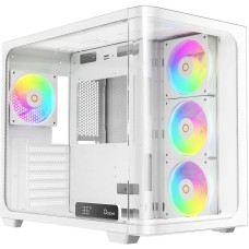 Корпус для ПК OCYPUS Корпус для ПК Iota-C70-WHD400CD-GL Case Iota C70 WH Curve ARGB Digital ATX / win / white / 6 ARGB fans / / no PSU / Tempered Glass