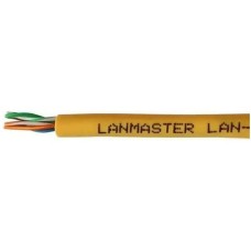 LANMASTER Кабель информационный LAN-5EUTP-HFLT-YL кат.5E UTP 4 пары 24AWG LSZH внутренний 305м желтый