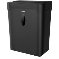 DELI Шредер ET014 черный с автоподачей (секр.P-4) фрагменты 5лист. 10лтр. пл.карты