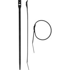 ЗУБР КОБРА, 7.6 x 370 мм, нейлон РА66, 10 шт, черные, кабельные стяжки с плоским замком, Профессионал (30935-76-370)