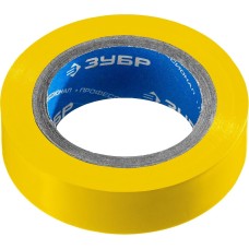 ЗУБР ЭЛЕКТРИК-10, 15 мм х 10 м, 6 000 В, желтая, не поддерживает горение, изолента ПВХ, Профессионал (1233-5)