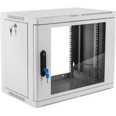 ЦМО Шкаф коммутационный (ШРН-9.500) настенный 9U 599x529мм пер.дв.стекл 200кг серый 470мм 16кг 180град. 479мм IP20 металл