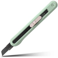 DELI Нож канцелярский NS063-SD-GREEN Nusign шир.лез.9мм выдвижное лезвие фиксатор усиленный сталь зеленый