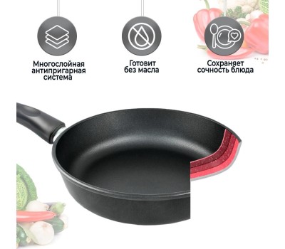 Сковорода НЕВА МЕТАЛЛ ПОСУДА 6128 д.28