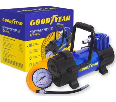 Авто-компрессор GOODYEAR GY000111 GY-40L 40 л/мин со съемной ручкой