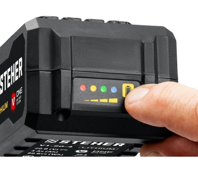 Аккумуляторная батарея STEHER V1-20-4, 20В, LI-ION, 4 Ач, тип V1, аккумуляторная батарея.