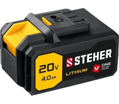 Аккумуляторная батарея STEHER V1-20-4, 20В, LI-ION, 4 Ач, тип V1, аккумуляторная батарея.