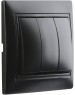 выключатель SMARTBUY (SBE-01b-10-SW3-0) Венера, 3-клавишный,черный