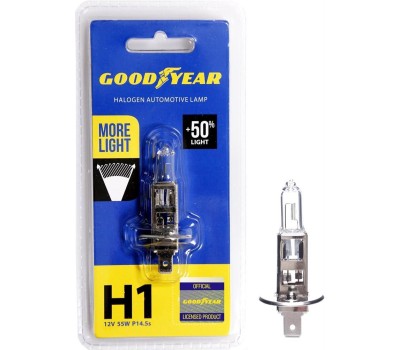Лампа галогенная GOODYEAR GY011125 Н1 12V 55W P145s More Light (блистер)