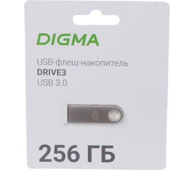 Флешка DIGMA 256GB DRIVE3 DGFUL256A30SR USB3.0 серебристый