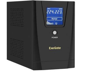 EXEGATE EX292803RUS ИБП SpecialPro Smart LLB-1600.LCD.AVR.2SH.3C13 <1600VA/950W, LCD, AVR, 2*Schuko+3*C13, съемн.кабель, металлический корпус, Black>