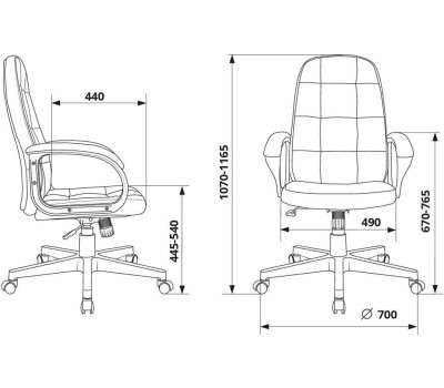 Кресло компьютерное БЮРОКРАТ Кресло руководителя CH 002 Fabric черный 3C11 крестов. пластик