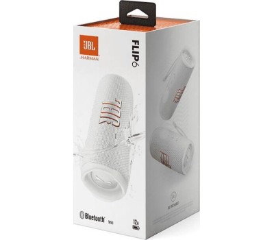 Колонка портативная JBL Flip 6 белый 30W 1.0 BT 10м 4800mAh (JBLFLIP6WHT)