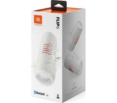 Колонка портативная JBL Flip 6 белый 30W 1.0 BT 10м 4800mAh (JBLFLIP6WHT)