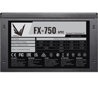 Блок питания FORMULA Блок питания FX-750, 750Вт, 120мм, черный, retail