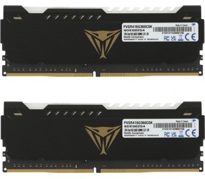 Оперативная память PATRIOT Оперативная память Viper Steel PVSR416G360C0K DDR4 - 2x 8ГБ 3600МГц, DIMM, Ret