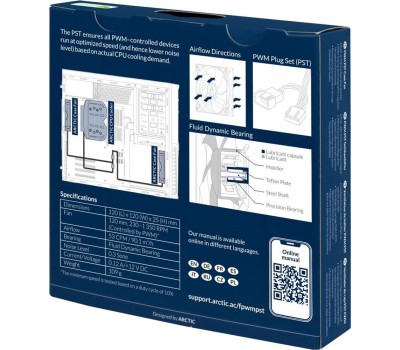 ARCTIC Case fan F12 PWM PST (Black) - retail (ACFAN00200A)