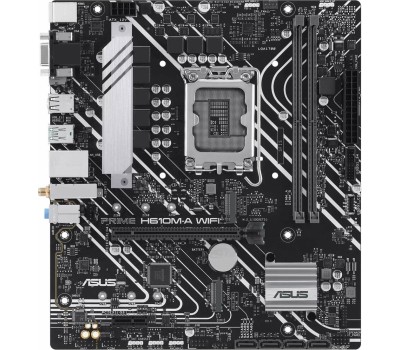 Материнская плата ASUS PRIME H610M-A WIFI (Socket 1700, mATX, 2xDDR5(96GB), VGA/DP/HDMI, 1xPCIe 4.0x16/1xPCIe 3.0, 1xLAN, Wi-Fi, BT, 4xSATA 6Gb/s, 2xM.2, 1xUSB 3.2, 4xUSB 2.0, 2xPS/2)