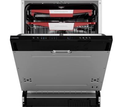 Встраиваемая посудомоечная машина KUPPERSBERG Встраиваемая посудомоечная машина GLM 6081, полноразмерная, ширина 59.8см, полновстраиваемая, загрузка 14 комплектов, серебристый