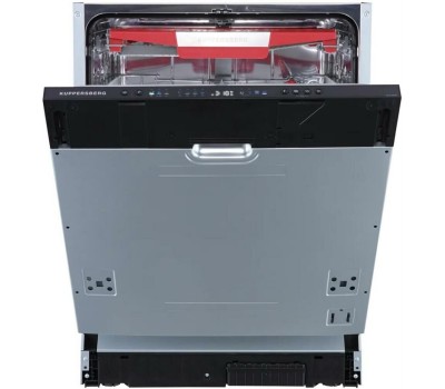 Встраиваемая посудомоечная машина KUPPERSBERG Встраиваемая посудомоечная машина GLM 6081, полноразмерная, ширина 59.8см, полновстраиваемая, загрузка 14 комплектов, серебристый
