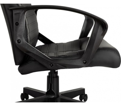 Кресло компьютерное БЮРОКРАТ Кресло руководителя CH-480LT, экокожа, до 120кг, черный