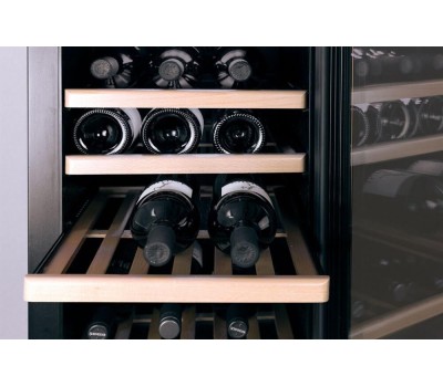 CASO Винный шкаф однокамерный WineComfort 38 вместимость: 38 бутылок, нержавеющая сталь/черный