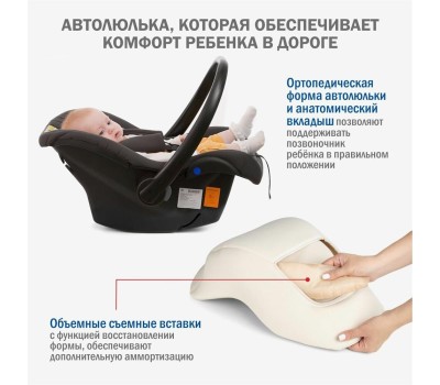 Автокресло детское SIGER УУД Дафни гр.0+, оливковый