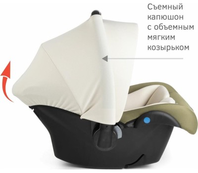 Автокресло детское SIGER УУД Дафни гр.0+, оливковый