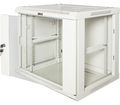 LANMASTER Шкаф коммутационный TWT-CBWPG-12U-6X6-GY настенный, стеклянная передняя дверь, 12U, 600x600 мм