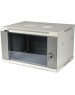 LANMASTER Шкаф коммутационный TWT-CBWPG-12U-6X6-GY настенный, стеклянная передняя дверь, 12U, 600x600 мм