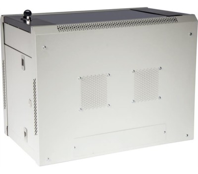 LANMASTER Шкаф коммутационный TWT-CBWPG-12U-6X6-GY настенный, стеклянная передняя дверь, 12U, 600x600 мм