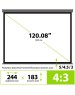 Экраны CACTUS Экран Wallscreen CS-PSW-183X244-SG, 244х183 см, 4:3, настенно-потолочный серый