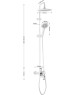 FABIA - Смеситель + стойка душевая 
