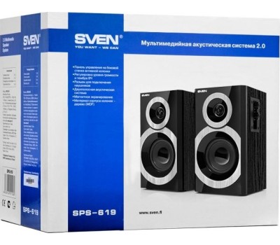 Акустика SVEN SPS-619 черный/серебро